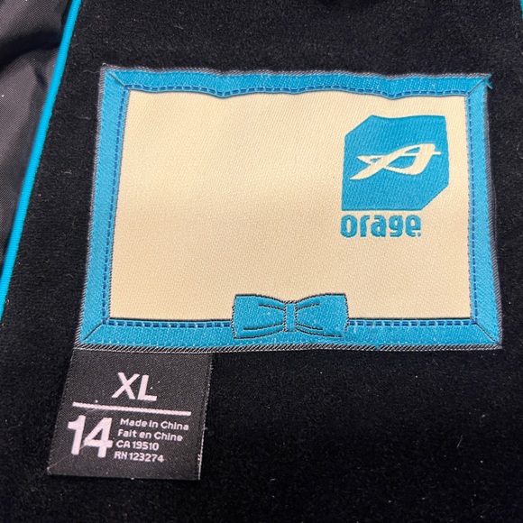 Orage Girl’s Winter Ski Coat EUC size XL Turquoise Blue - Picture 4 of 11